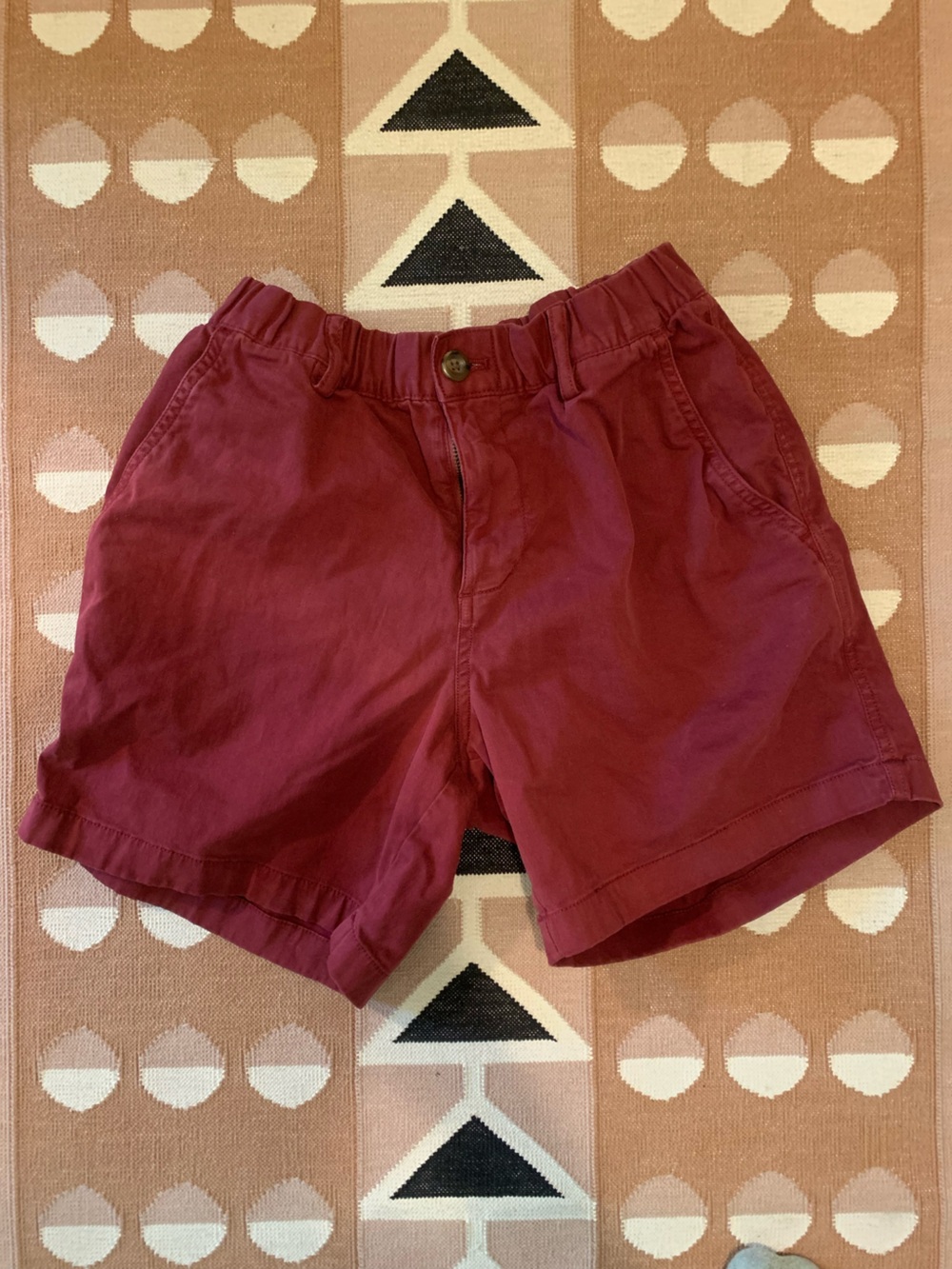 Bearbottom Men’s Maroon Cotton Casual Shorts 5.5”